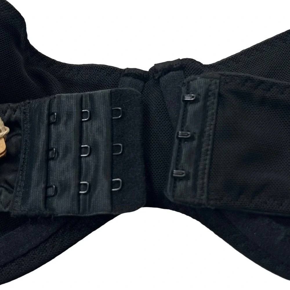 SKIMS Woven‎ Shine Underwire Bra 44C Onyx - Picture 8 of 12